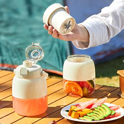 Fruktpress Bärbar Personlig Blender Stor Kapacitet BPA-fri Lätt att Rengöra Uppladdningsbar Resemixer med Vassa Knivar