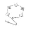 Bracciale quadrifoglio 13mm lusso leggero bracciale double-face 18K acciaio al titanio catena non scolorisce