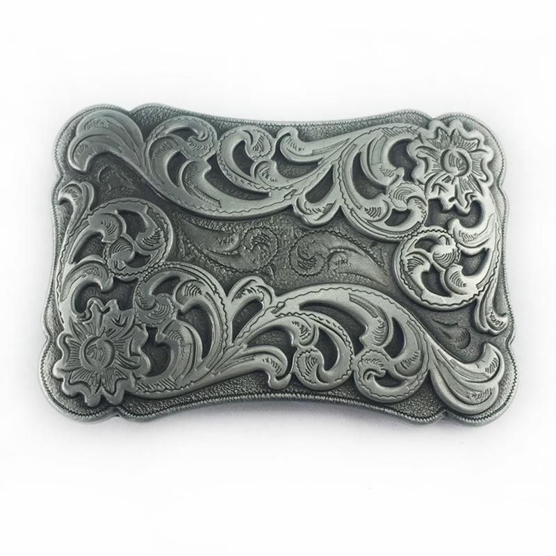 Retro Ethnic Belt with Higanbana Pattern and Smooth Alloy Buckle