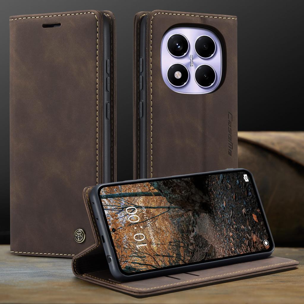 Luxury Retro Case for Xiaomi Redmi Note 14 Pro 4G Multiple Card Slots Stand Function Phone Cover for Note 14 5G Leather Wallet