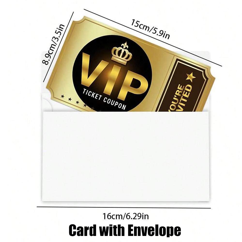 2/12/24Pcs Party Invitations Cards With Envelopes Theme Party Birthday Celebration Movie VIP Party Invitations