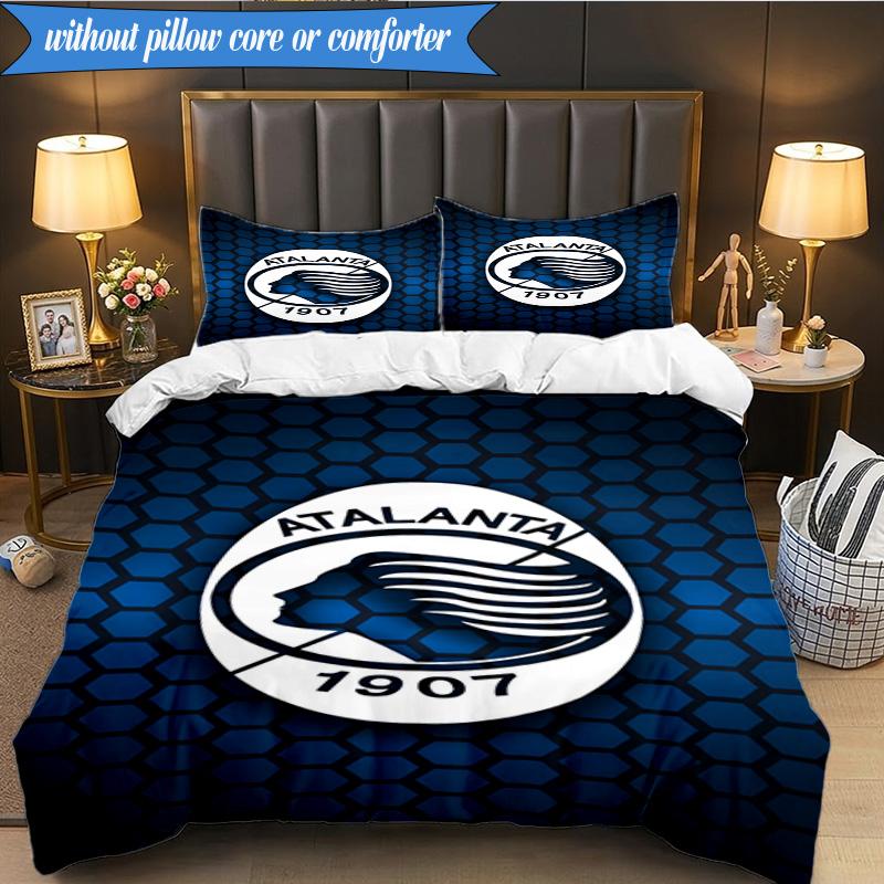 3PCS Atlanta Football Club Bedding Set 2D Printing (Includes 1 Duvet Cover + 2 Pillowcases Coreless), Bedroom decor,Fan Gift