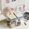 Stackable Clear Plastic Container With Closure Cabinet Storage Box for Home Organization