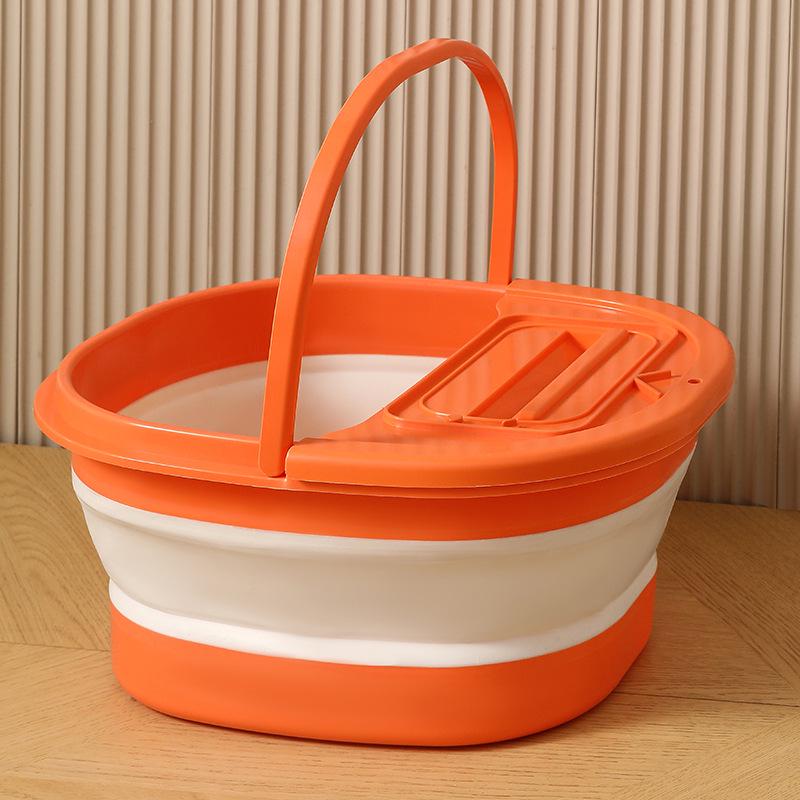 Portable Folding Plastic Foot Bath with Lid for Foot Massage
