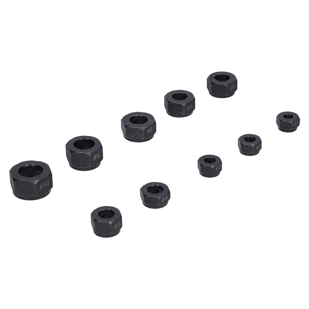 10 PCS 9-19mm Nut Remover Set Impact Socket Wrenches Tool  Industrial Disassembling
