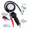 Manometr do opon 0-170Psi, Manometr do opon wypełniony olejem, Odporny na wstrząsy, Dokładny tester pojazdu Monitorowanie pompowania, Adaptery UE/US/JP