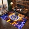Tappeto in Velluto di Cristallo con Stampa del Leicester City Football, Comodo Assorbente d'Acqua Antiscivolo Tappeto per Pavimenti Interni