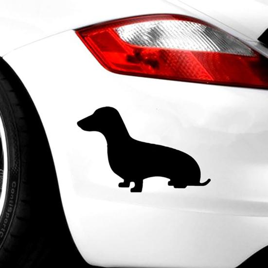 Cute Dachshund Dog Vehicle Reflective Motorcycle Car Sticker Decals Decoration