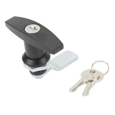 T Handtag Dörrlås Zinklegering T Handtag Skåpspärr för Garage Släpvagn Verktygslåda Svart