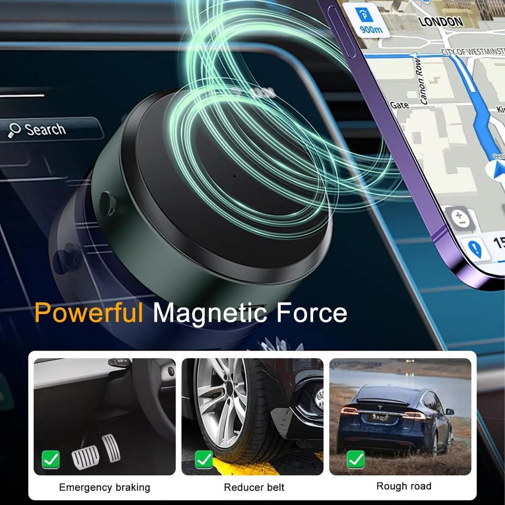 One-Hand Operated Magnetic Suction Car Phone Holder, Magnetic Suction Phone Mount for Car Compatible with Magsafe