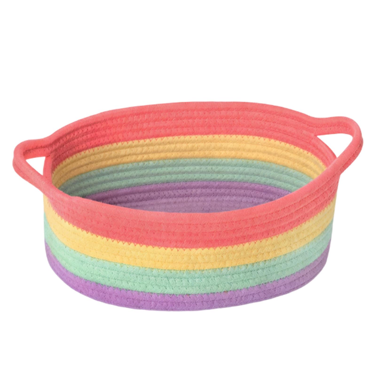 

Storage Baskets, Woven Baskets, Gift Baskets, Cotton Rope Storage Boxes, Baby Toy Boxes With Handles One Size
