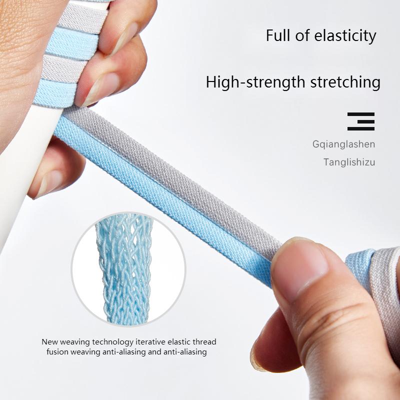 No Tie Shoelaces for Shoes Flat Elastic Shoe Laces Sneakers Tennis Quick Shoelace Clips Without Ties Shoe Accessories Kids Adult