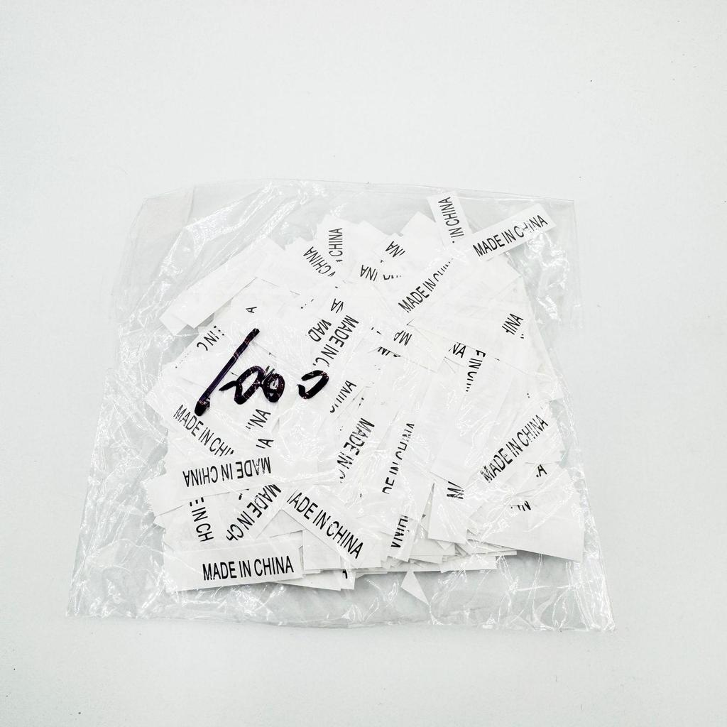 Hergestellt in China Kleidungspflegeetikett mit Ursprungsmarke