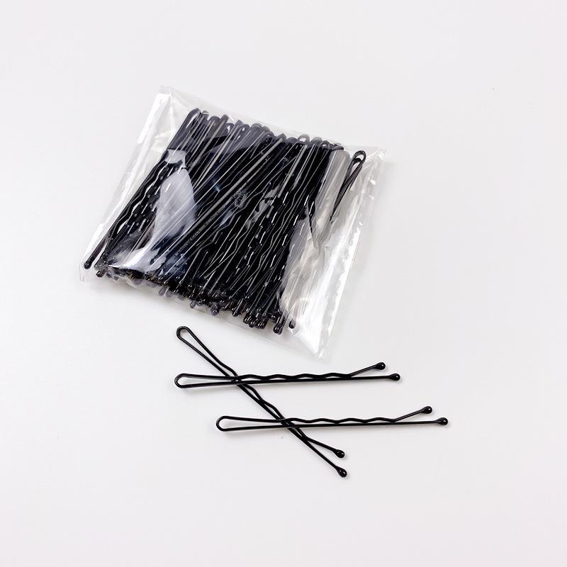 Черная U-образная корейская заколка для волос - Взрослая стальная боковая заколка для женской челки