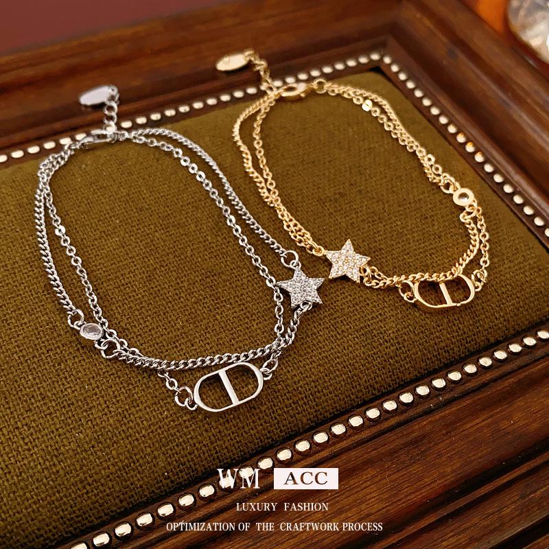 Zirkonowa Gwiazda Dwupoziomowa Wszechstronna Retro Bransoletka