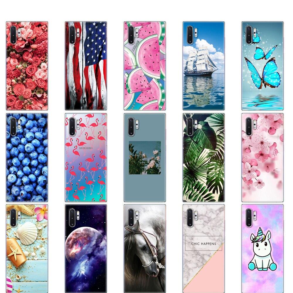 Silikonový kryt na telefon Pro Samsung Galaxy Note 10 Note10 Pouzdro Měkký TPU Zadní kryt Pro Samsung Note 10 plus fundas Coque nárazník