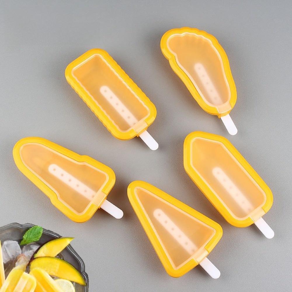 5Pcs Reusable Ice Cream Making Tools Silicone Ice Lolly Mold Creative Popsicle Moulds