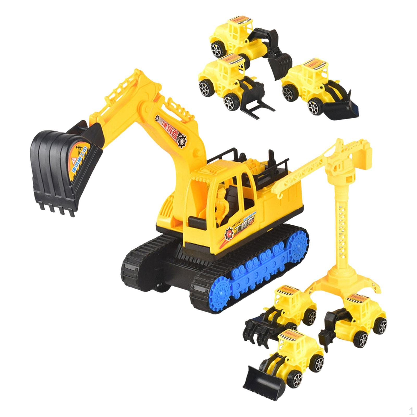 

Игрушка экскаватор для детей - образовательная инженерная машина Large with 6 Cars