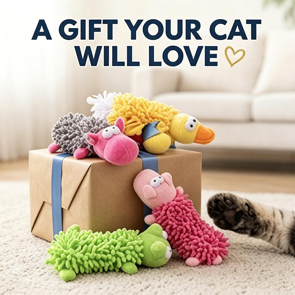 Dog Squeaky Plush Toy Long Strip Mop Fleece Animal Shape Teething Chew Molar Interactive Stress Relief Pet Toy For Dogs