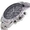 Seiko Herren-Chronographuhr SND367PC, Klassisches Schwarzes Zifferblatt, Quarzwerk mit 1/20-Sekunden-Präzision, Edelstahlarmband, 50m Wasserdicht, Authentisch JDM