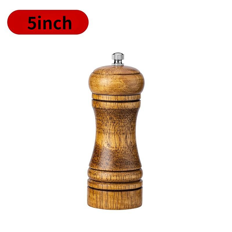 Hand Shake Pepper Grinder Kitchen Manual Solid Wood Pepper Black Pepper Mill Household Sea Salt Pepper Grinding Bottle