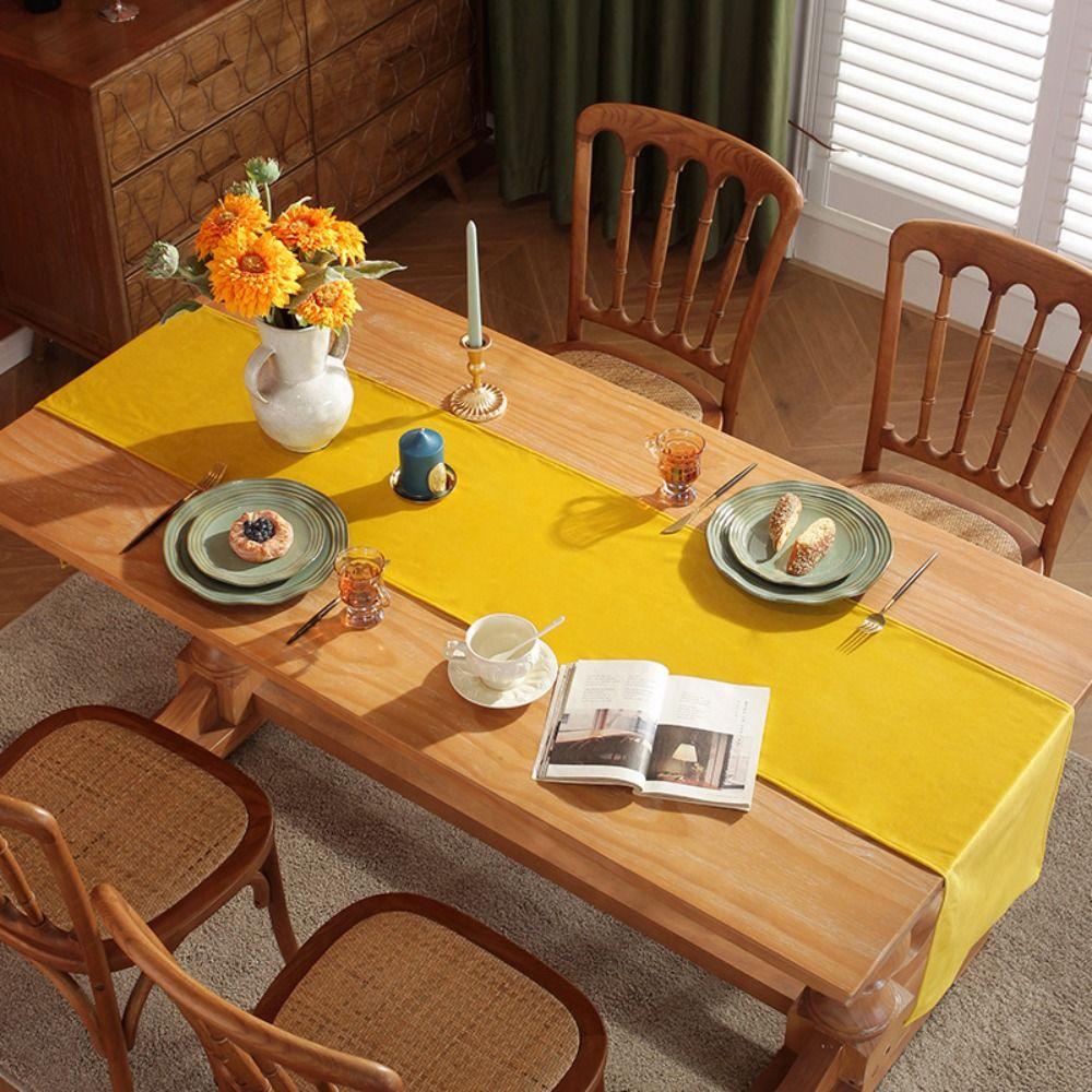 Vintage Velvet Table Runner American Style Table Cover Long Tablecloth Party Decor