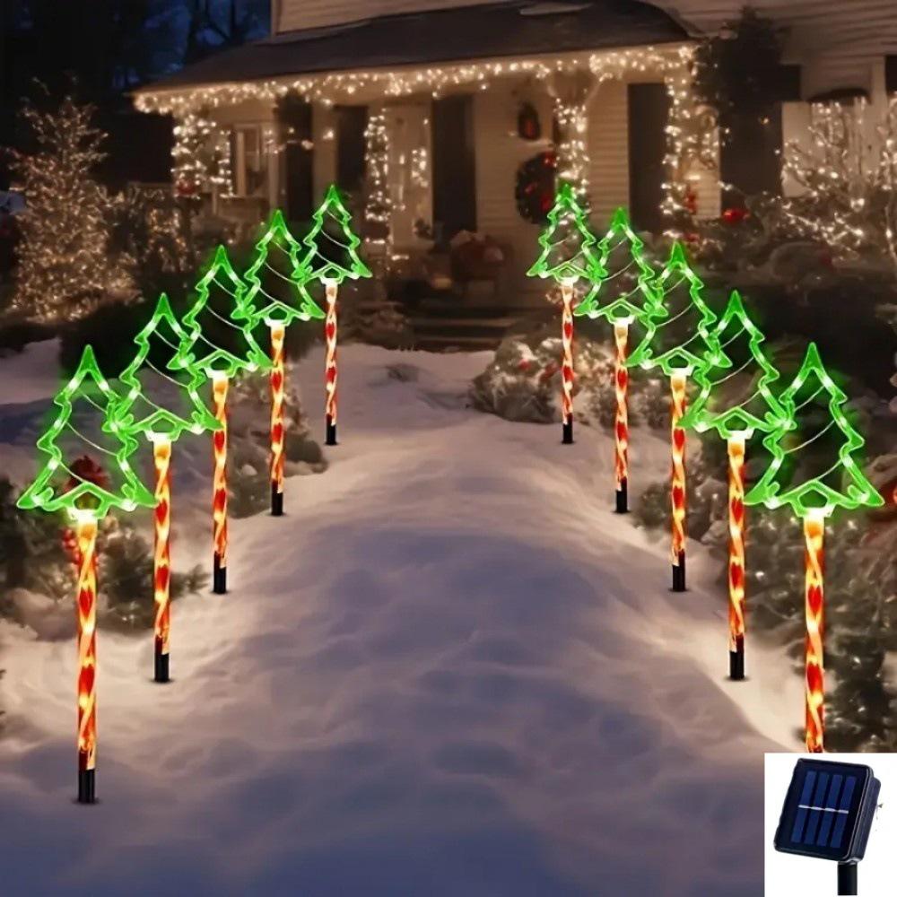 Solar-Powered LED Christmas Tree Garden Light Decorations