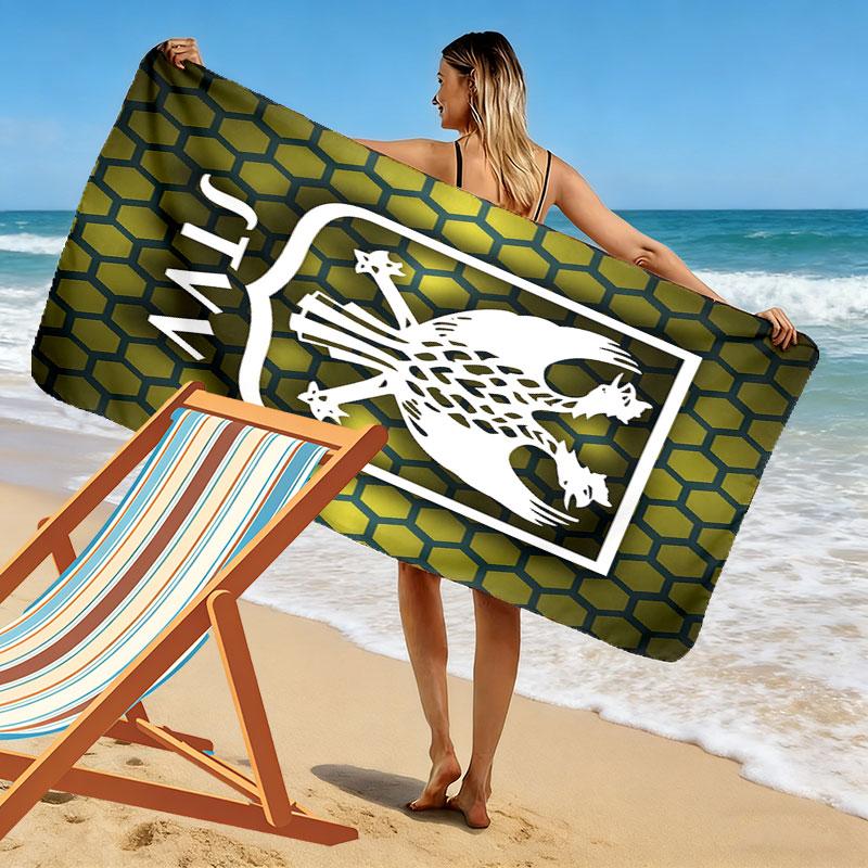 STVV Print Beach Towel, Large Soft Quick Dry Towel for Beach Camping Swimming