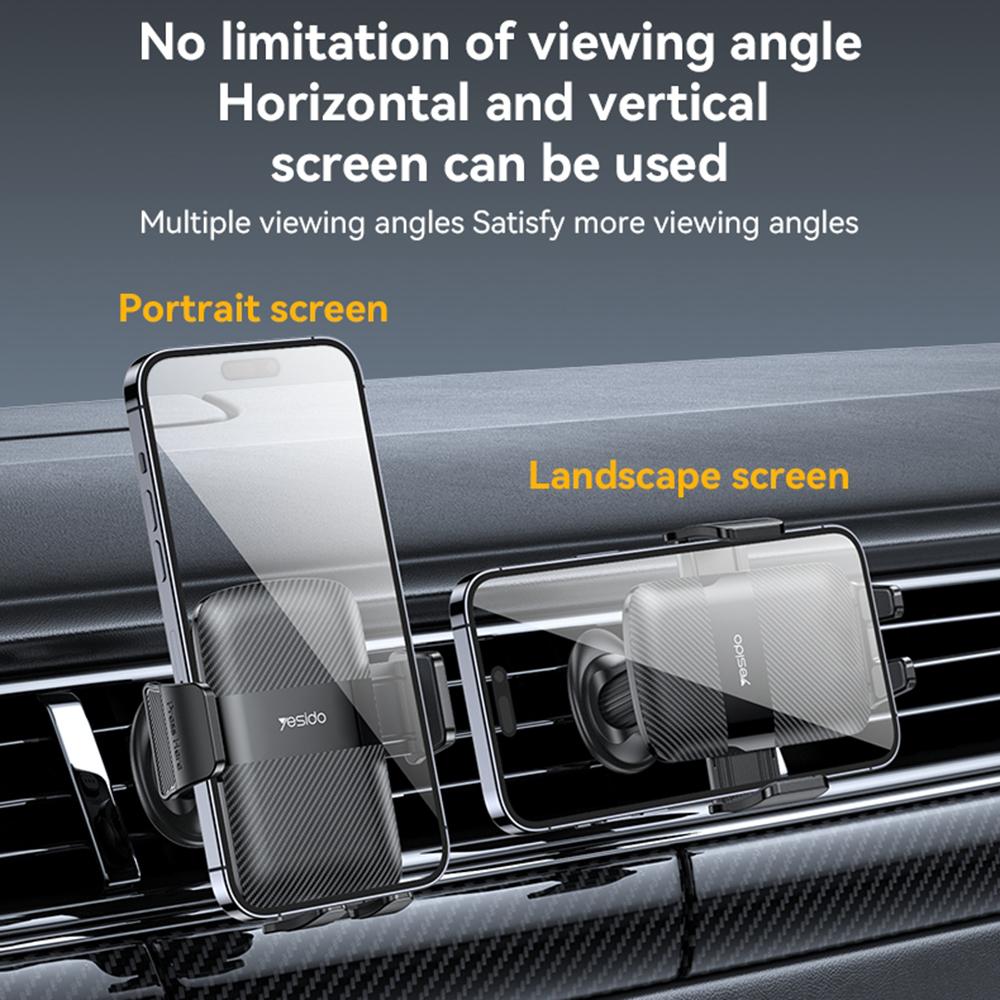 YESIDO C251 Air Vent Car Phone Holder for 4.8-7.2 Inch Phones,360-Degree Rotation