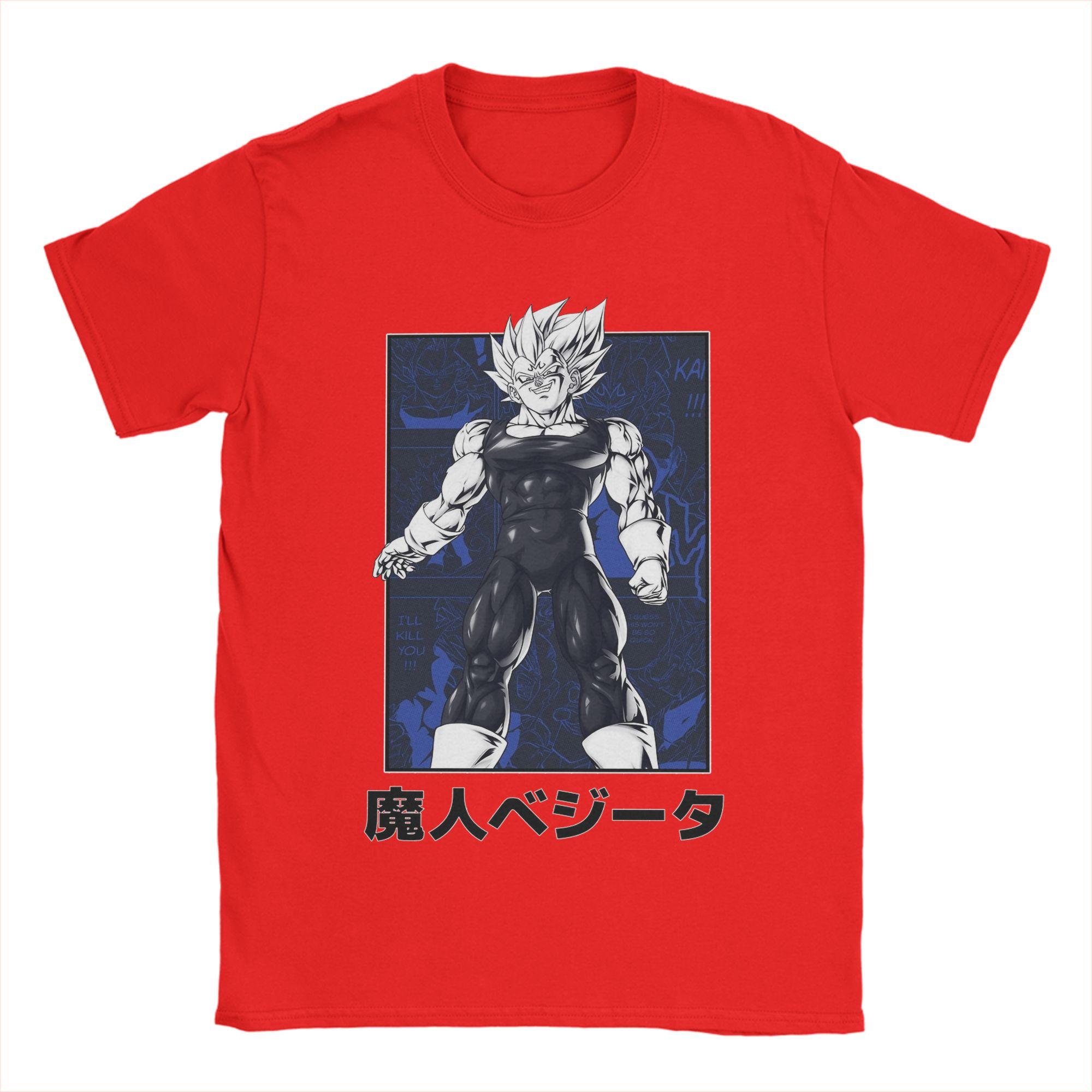 

Vintage Majins Buus Vegetas Simple Frame Dragon Ball Z TShirt for Men Crewneck 100 Cotton T Shirts Short Sleeve Tees Gift M