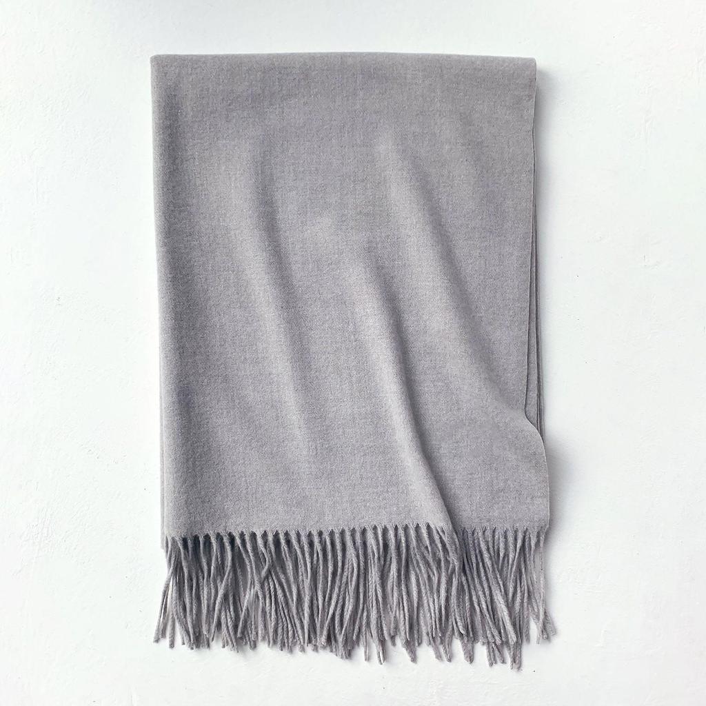 Luxury Unisex Scarf: Autumn/Winter Thickened Solid Color Cashmere-Feel Shawl