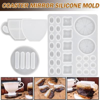 Kahve Fincanı Altlığı Kalıp Depolama Tutucu Tepsi Bardak Mat Reçine Epoksi Döküm Kalıp
