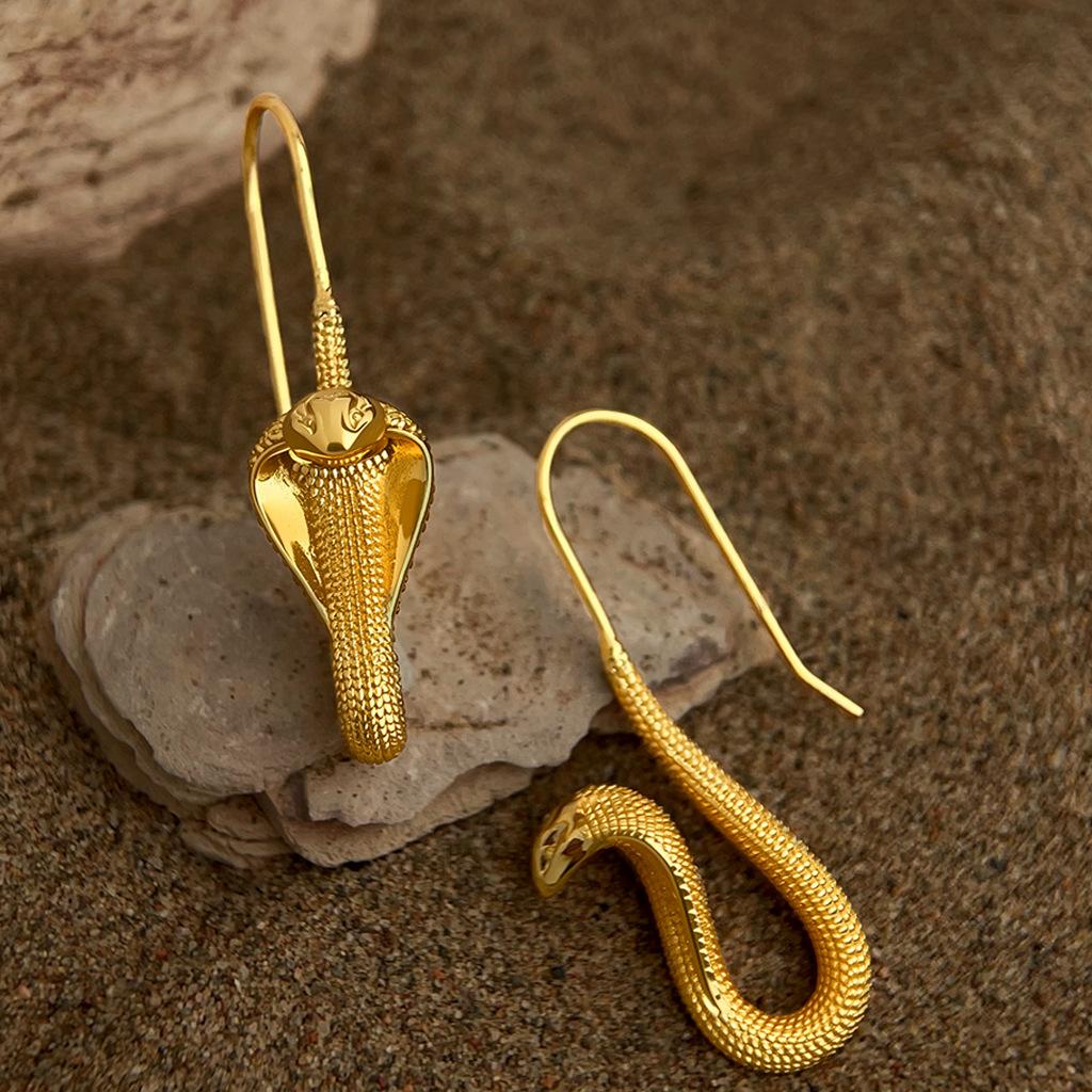 Серия «Змеи»~Оригинальные ретро серьги-кобры, нишевый египетский стиль, персонализированные, легкая роскошь, высококачественные серьги