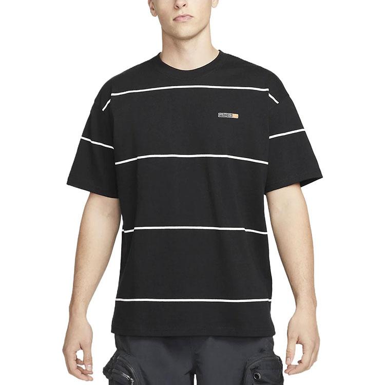 Nike SS22 ACG Striped Crew Neck Short Sleeve T-Shirt Men Tops Black DQ4957-010