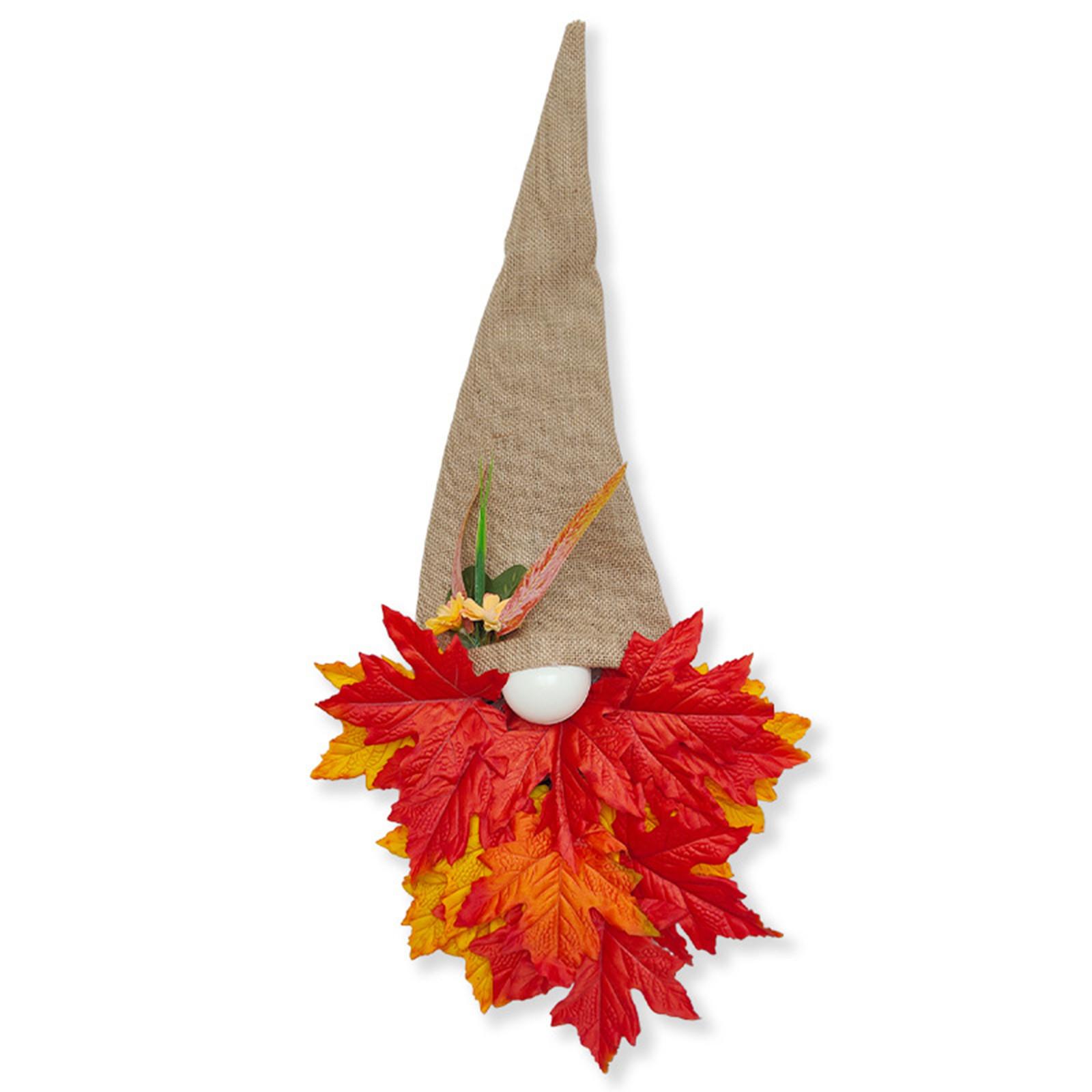 

Осенний венок, шляпа, бусины из искусственного клена, для передней двери, стены, в помещении и на открытом воздухе, рождественские украшения на День благодарения One Size красный