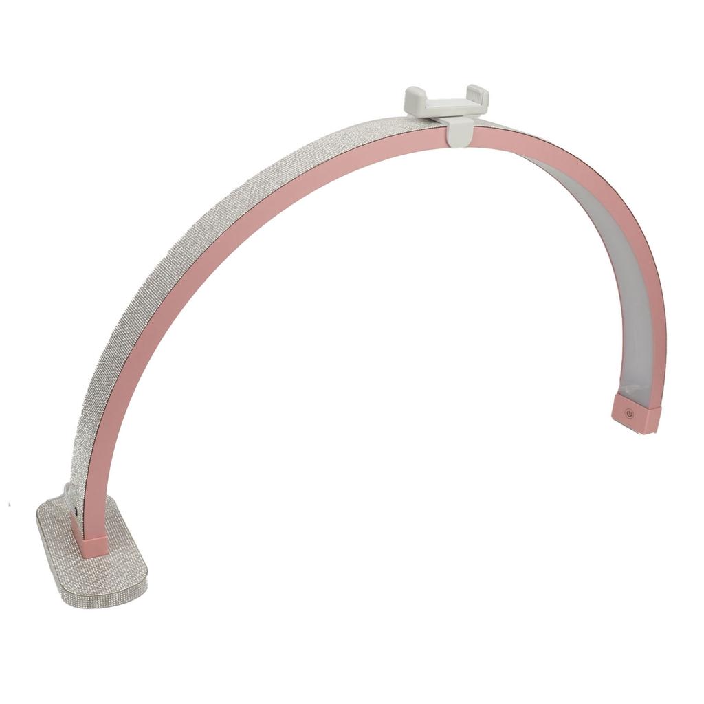 29.5 Inch Half Moon Nail Desk Lamp 40W Half Moon Desk Light 32005600K Touch Key Fill Light with Phone Clip