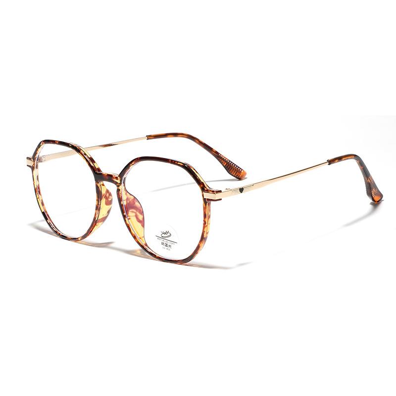 Glasses Polygon Large Frame Flat Glasses Ladies Sweet Frames Flat Glasses Men