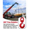 5T Swivel Lifting Hook 1T 2T 3T Heavy Duty Round Rotating Hook with Safety Latch for Lifting Chains Port Transportation