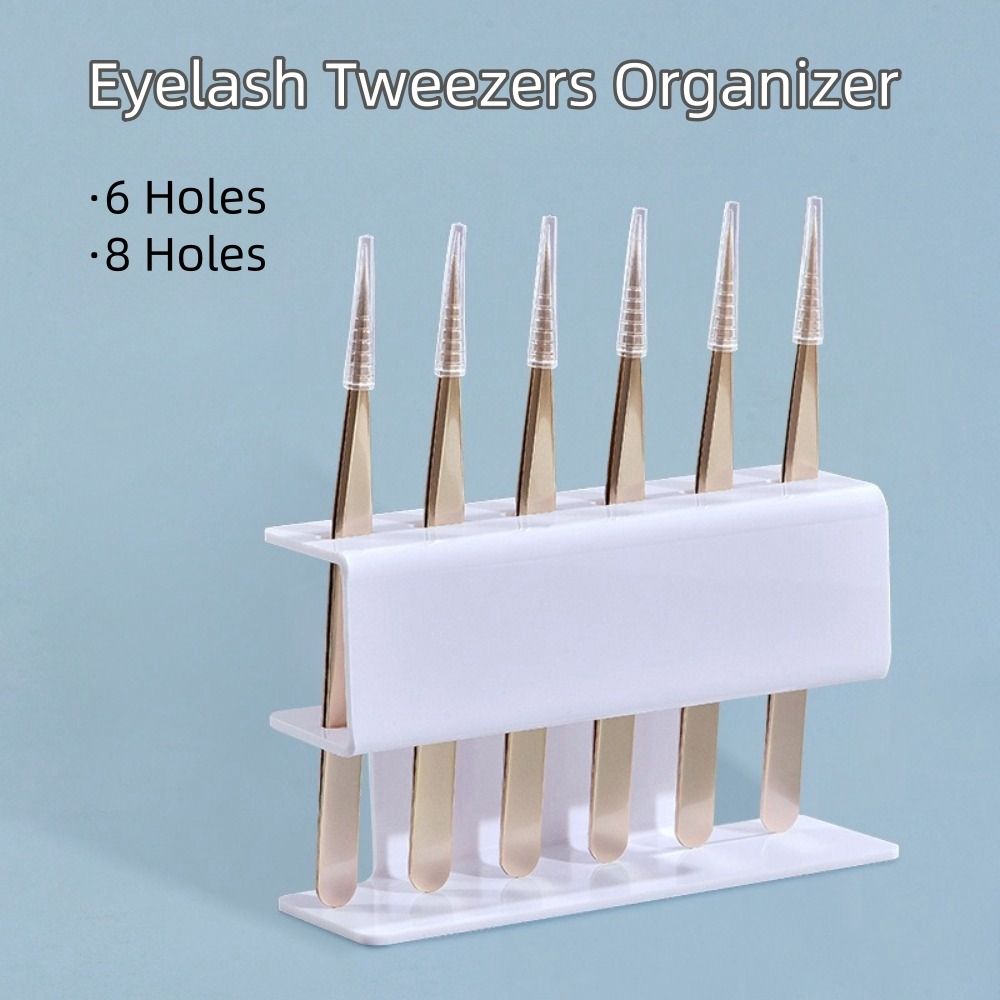 6 8 Holes Eyelash Tweezers Storage Rack Convenient Cosmetics Accessories Makeup Tools Holder Acrylic Nail Tools Organizer