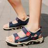 Kids Boys Walking Sandals Boys Summer Walking Sandals Kids Casual Unisex Toddler Slides Blue 8-9 Years