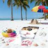 Calico Cat 2D Flat Printed Beach Towel 1Pc Microfiber Sandproof Waterproof Seaside Holiday Sunbathing Mat
