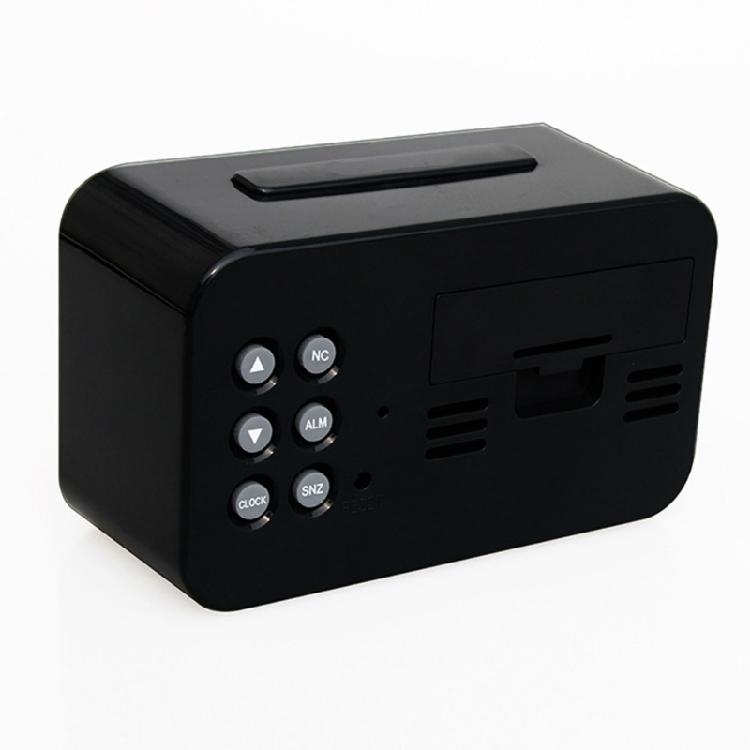 Elegant LCD Alarm Clock with Bright Backlights Multiple Alarms Calendar and Temperature Display for Bedsides Table
