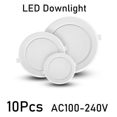 Led Downlight AC110V 220V Ceiling Light Spot Led Plafond Recessed Down Light Round 6W 10W 14W 24W Spotlight Indoor Lighting