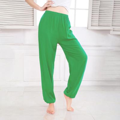 Unisex Kvitnúce nohavice so stredne vysokým pásom, elastickým pásom, ležérne nohavice s voľnou nohavicou, jednofarebné, športový štýl