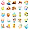 50 Food Cats and Dogs Creative Graffiti Stickers Children Cartoon Stickers Toys