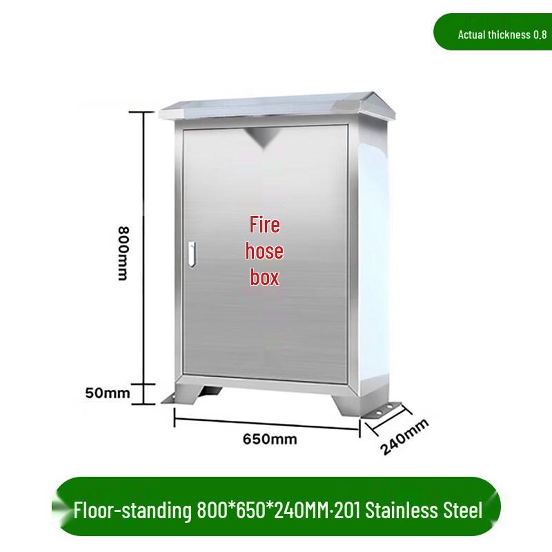 Aokewen Outdoor Sloping Top Stainless Steel Fire Hose Cabinet