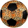 1pc Abstract Orange Black Durable Soccer Ball/Football, Size 5, Perfect for Training, Entertainment And Competition,Gift yy26060657