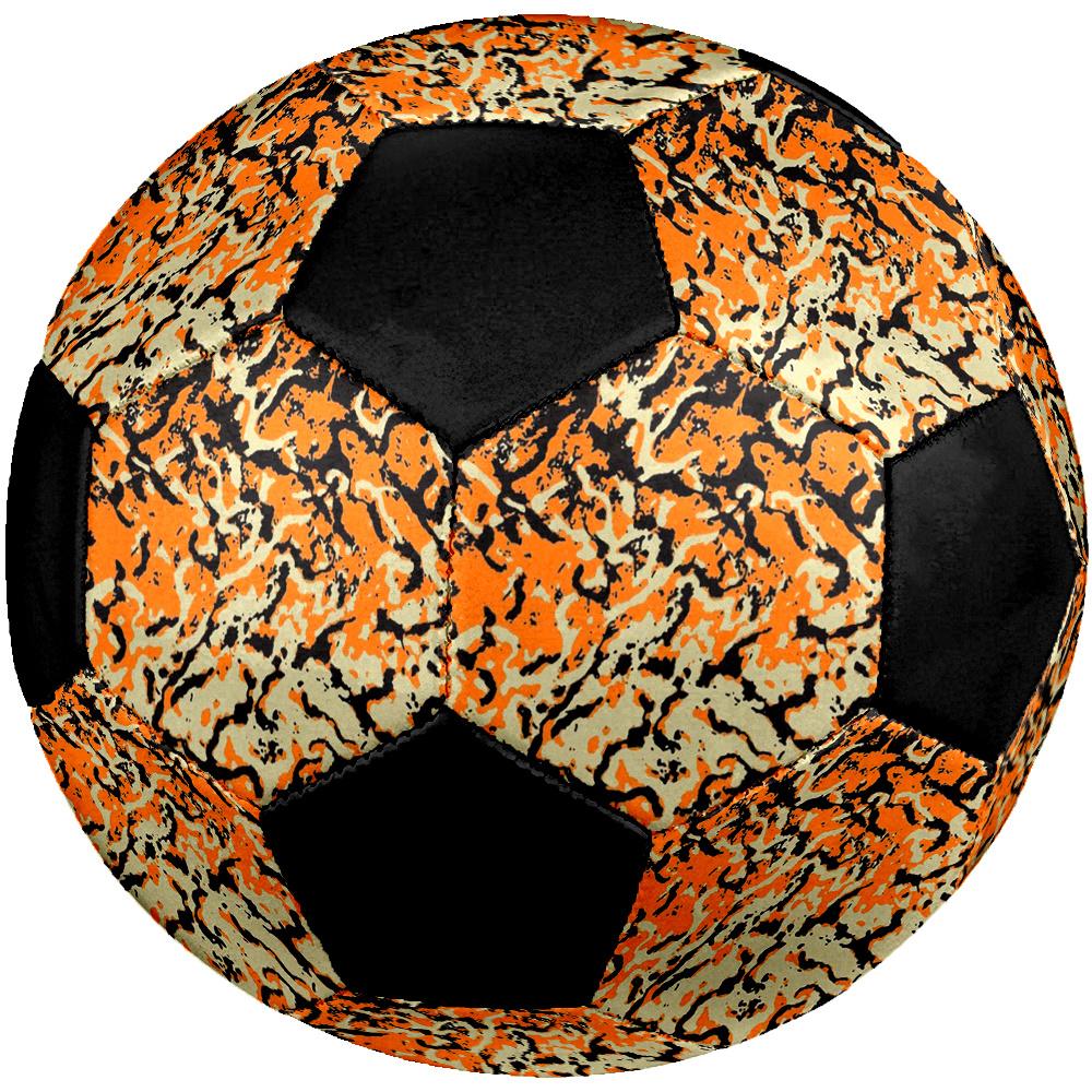 1pc Abstract Orange Black Durable Soccer Ball/Football, Size 5, Perfect for Training, Entertainment And Competition,Gift yy26060657