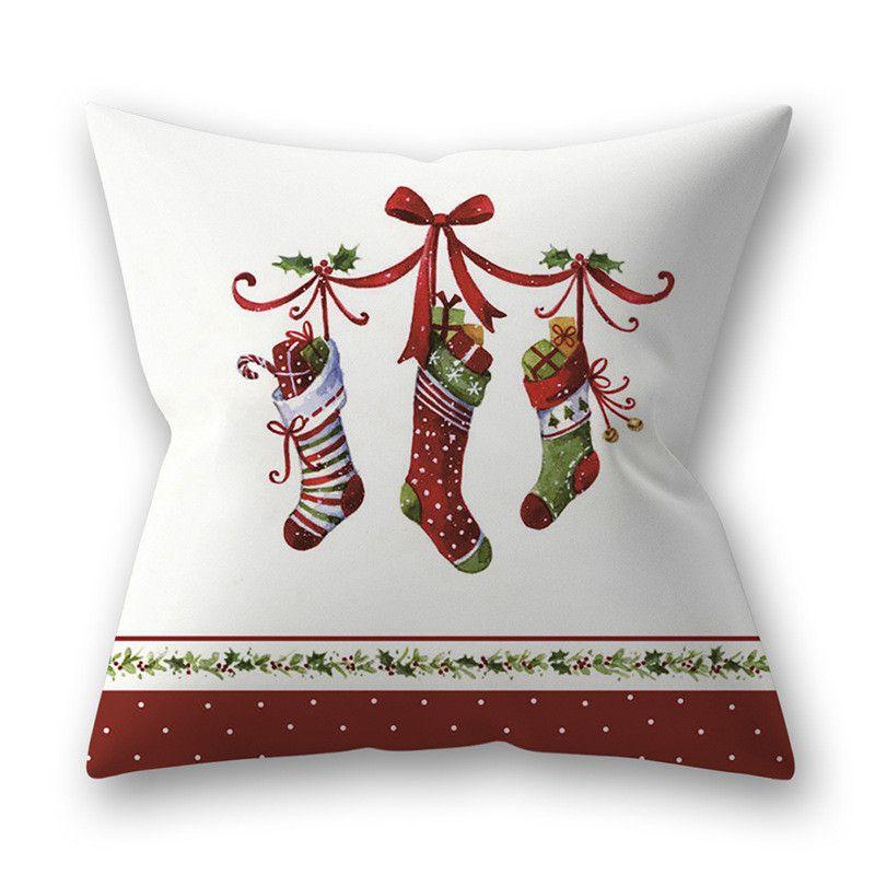 Vibrant Christmas Themed Decorative Cushion Cover For Festive Home Decor 18x18