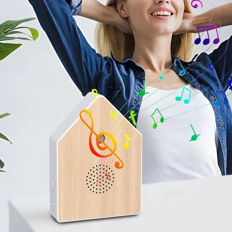 Bird Chirping Sound Box Realistic Audio Compact Decorative Bird Sound Machine Indoor Ambient Noise for Patio Outdoor Decor